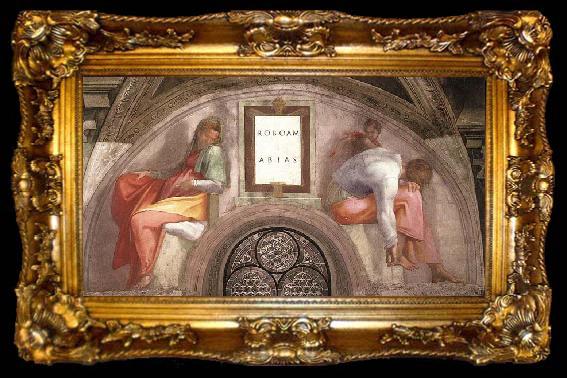 framed  Michelangelo Buonarroti Rehoboam - Abijah, ta009-2
